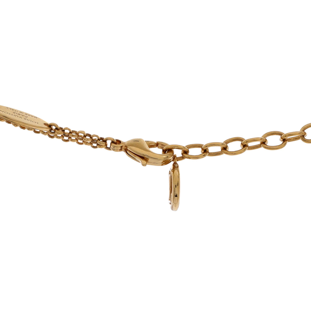 Lady LV Necklace Metal with Crystals