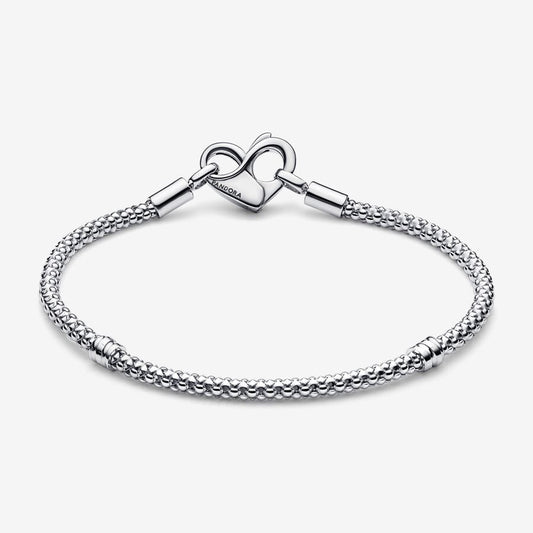 Pandora Moments Studded Chain Bracelet Silver