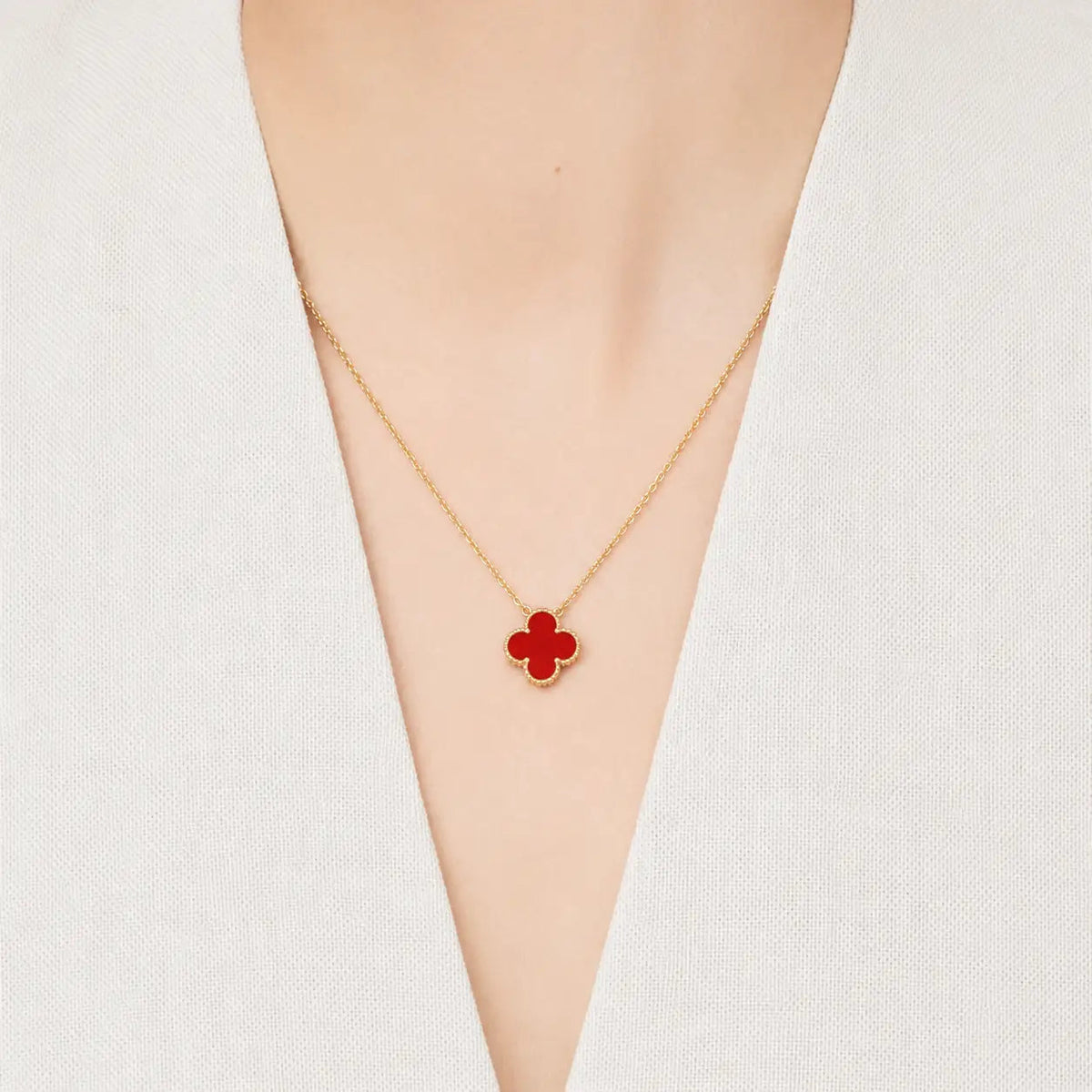 Van Cleef & Arpels Alhambra lucky four-leaf clover necklace