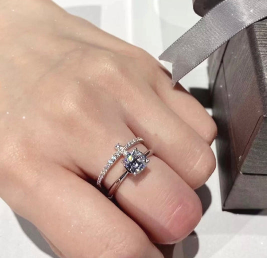 18K Tiffany Diamond Wire Ring