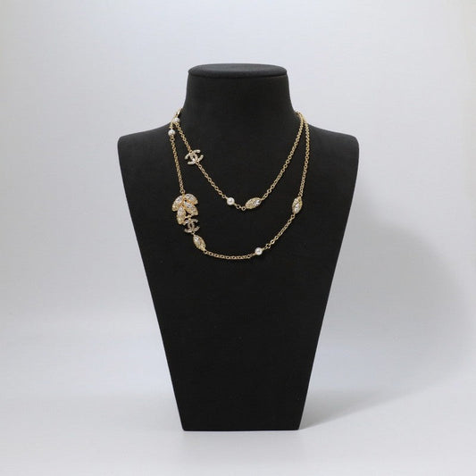 18K Chanel Vintage Crystal Long Necklace