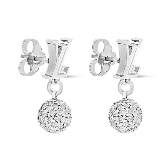 Louis Vuitton LV Iconic Louisa strass earrings