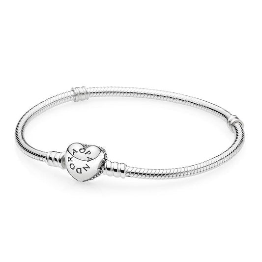 Pandora Moments Sparkling Pavé Heart Clasp Bracelet