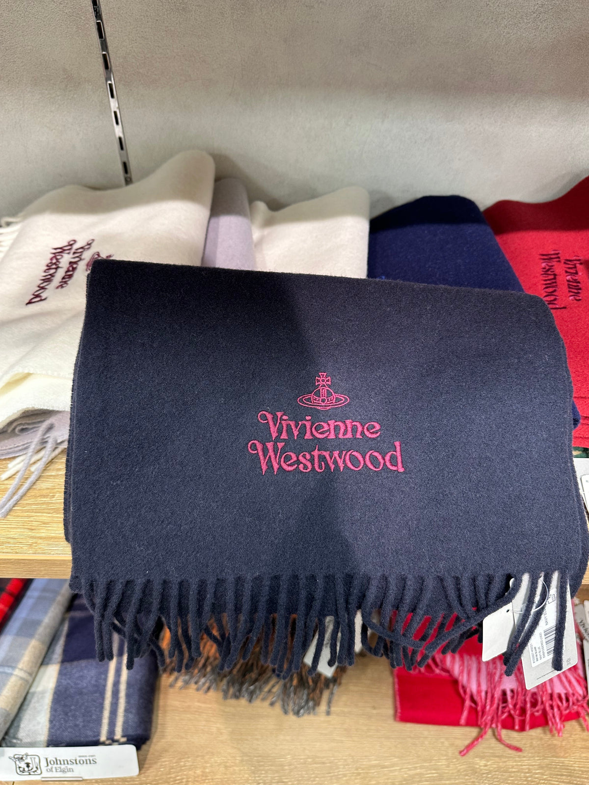 Vivienne Westwood Embroidered Logo Scarf (100% wool)