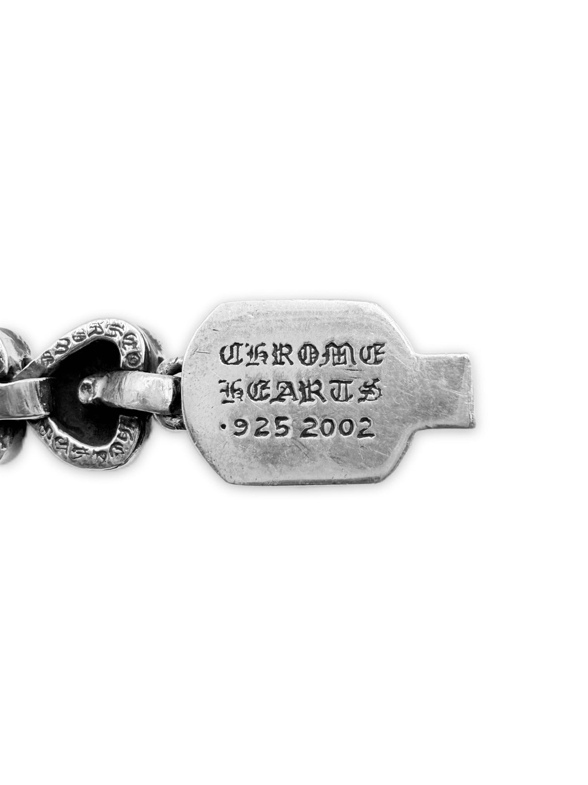 Chrome Hearts ‘Floral Heart’ 18 Link .925 Silver Bracelet