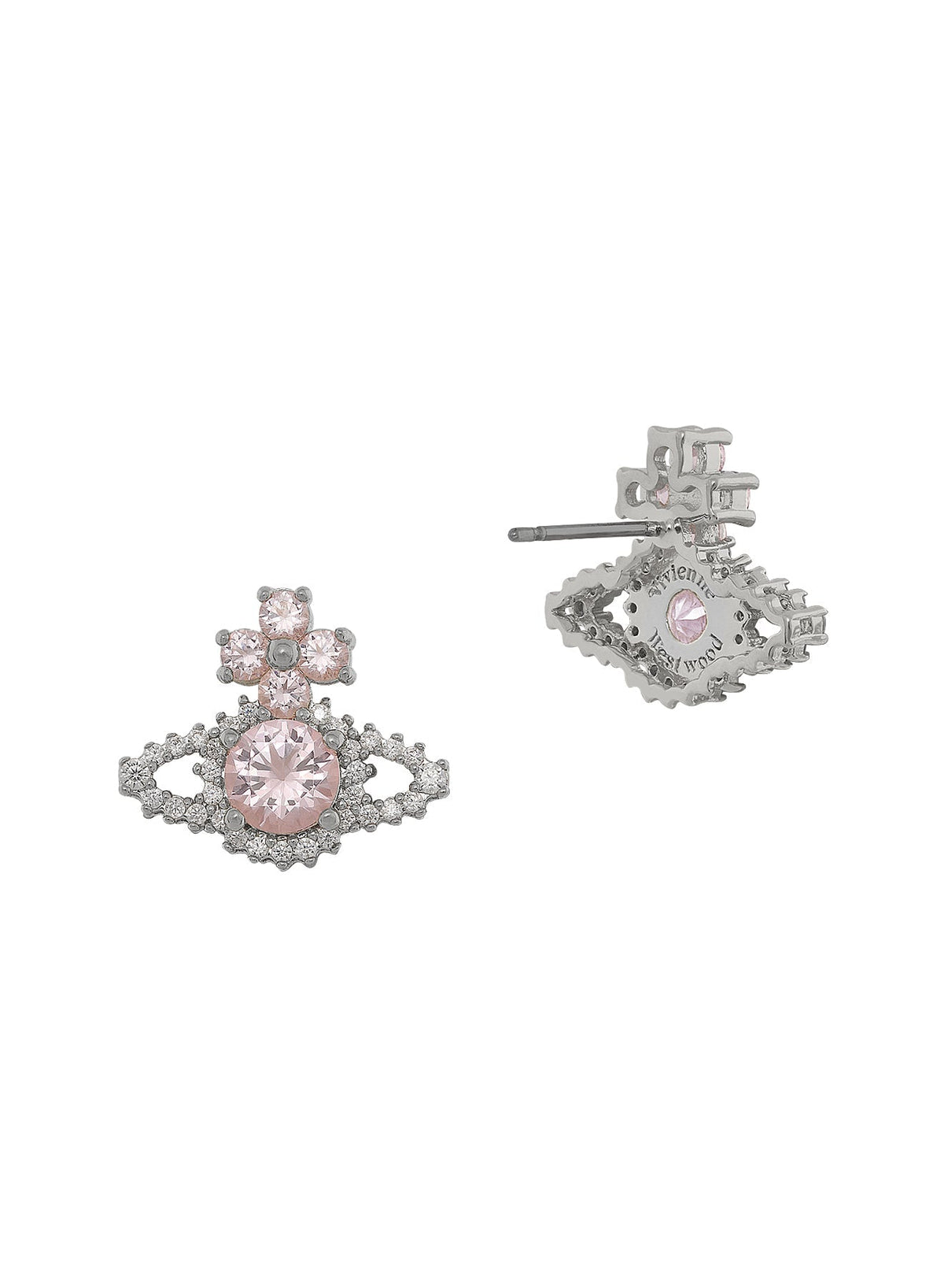 Valentina Orb Earrings - Silver/Pink - 62010101-02P271