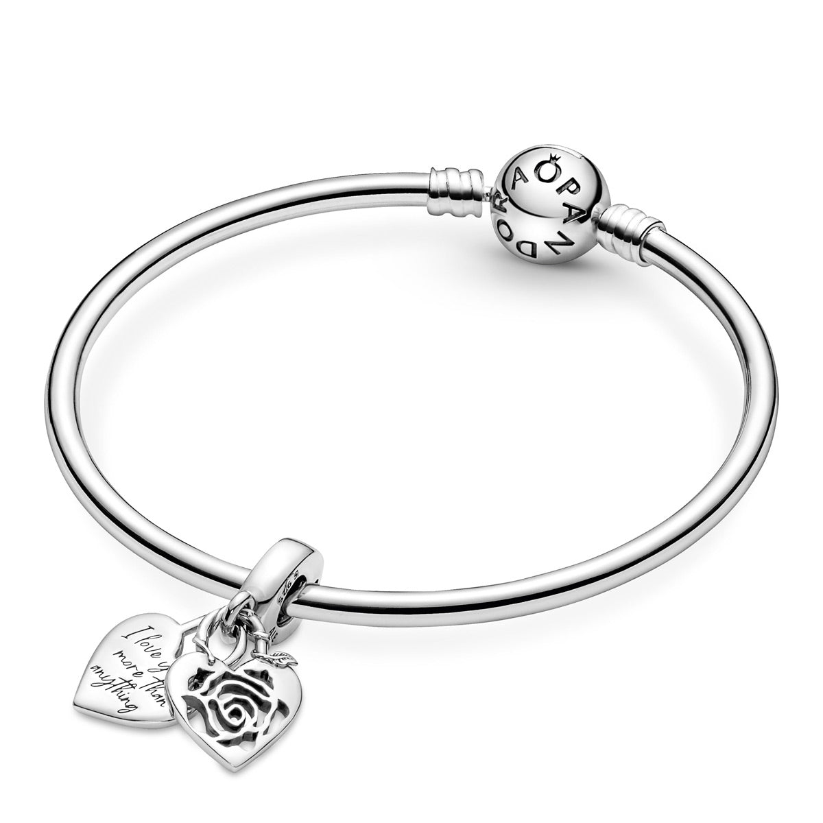 Pandora Rose Heart Padlock Dangle Charm