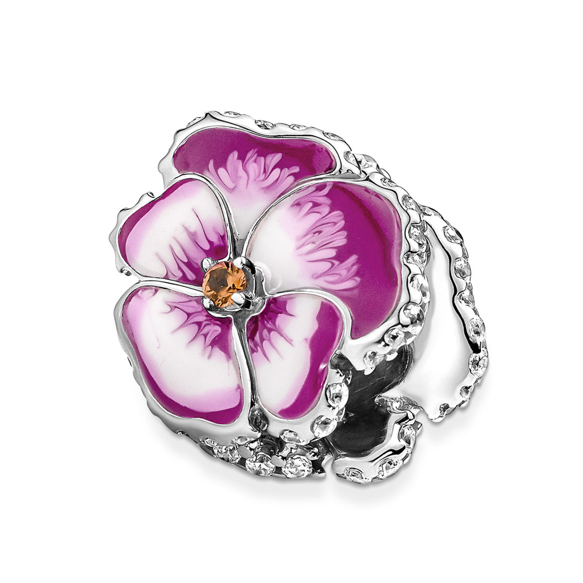 Pandora Pansy Flower Charm