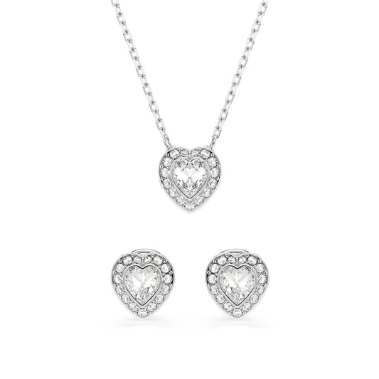 Swarovski Ariana Grande x Swarovski Rhodium Plated Heart Set