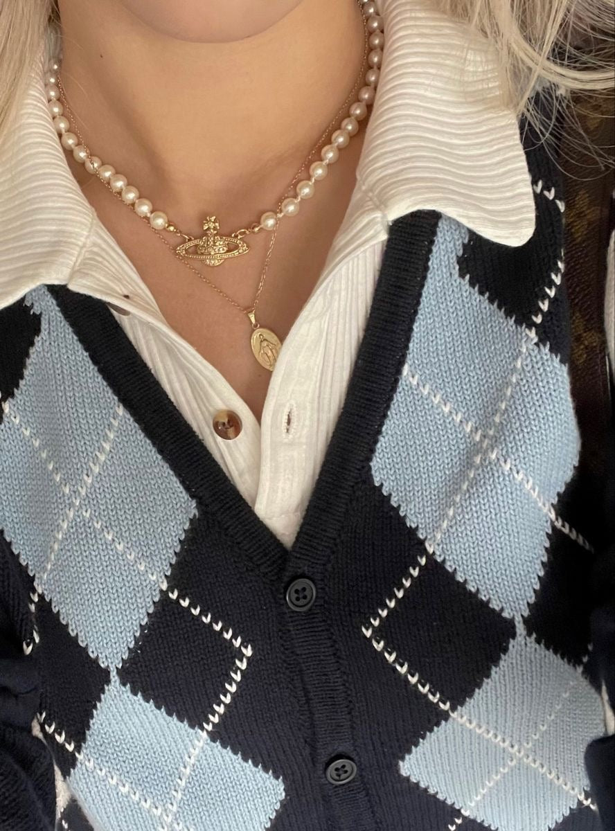 Vivienne Westwood Mini Bas Relief Pearl Choker
