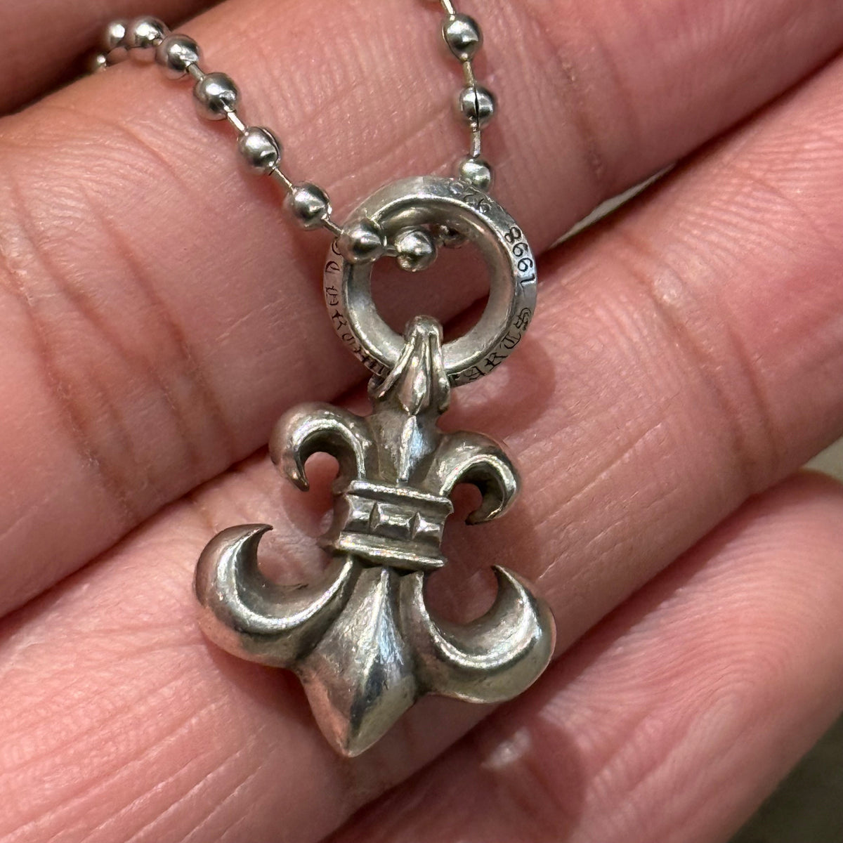 CHROME HEARTS BS FLEUR CHARM NECKLACE ‘SILVER’