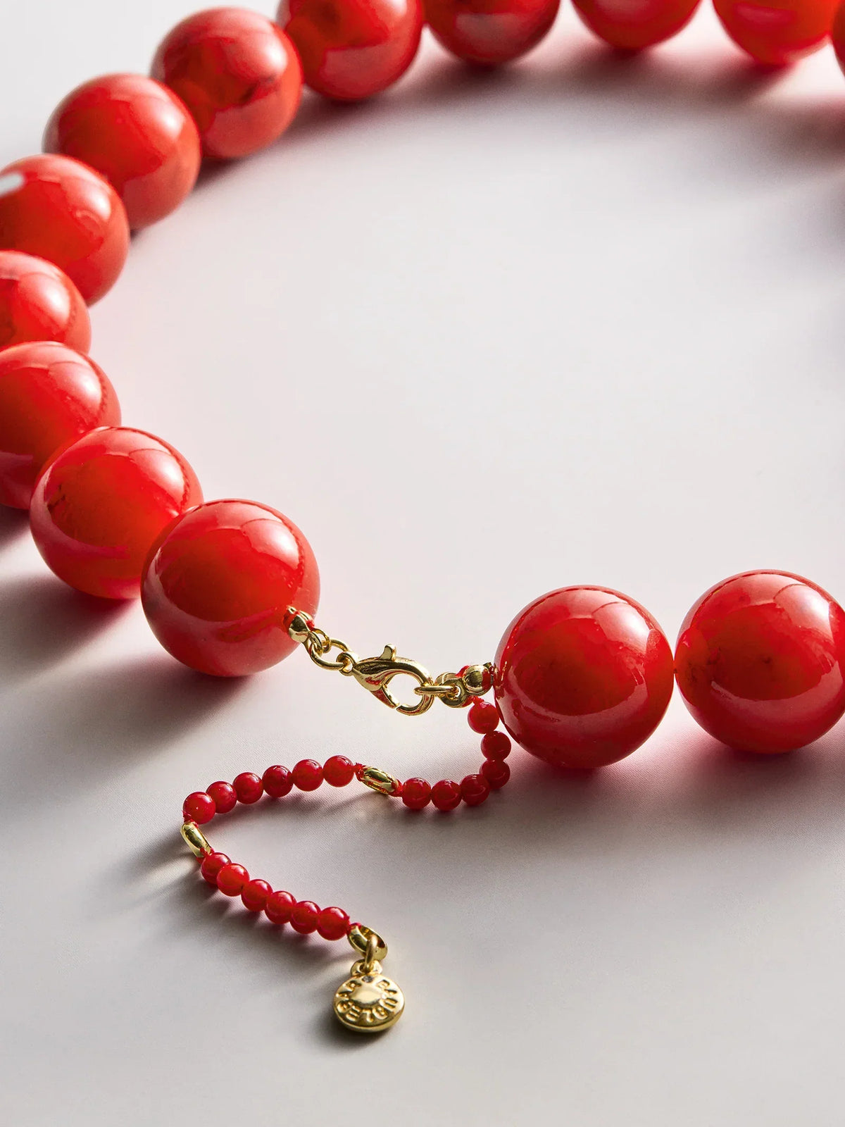 Jane Beaded Necklace Red Jasper