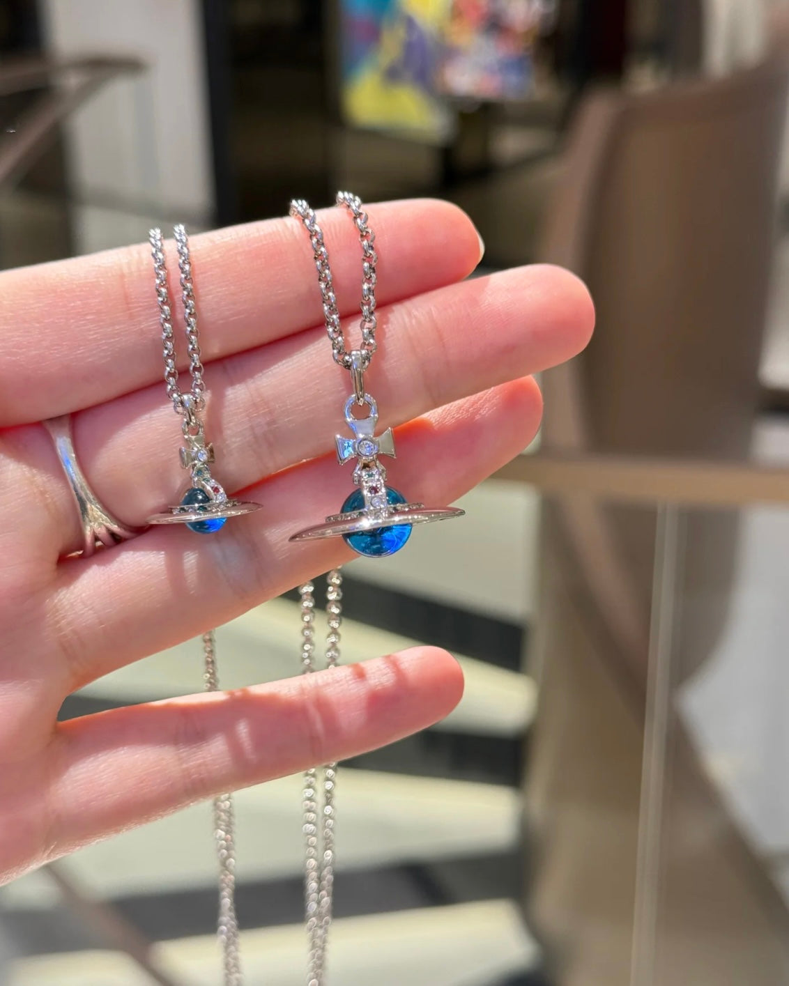 Vivienne Westwood ORB Pendant Crystal Necklace