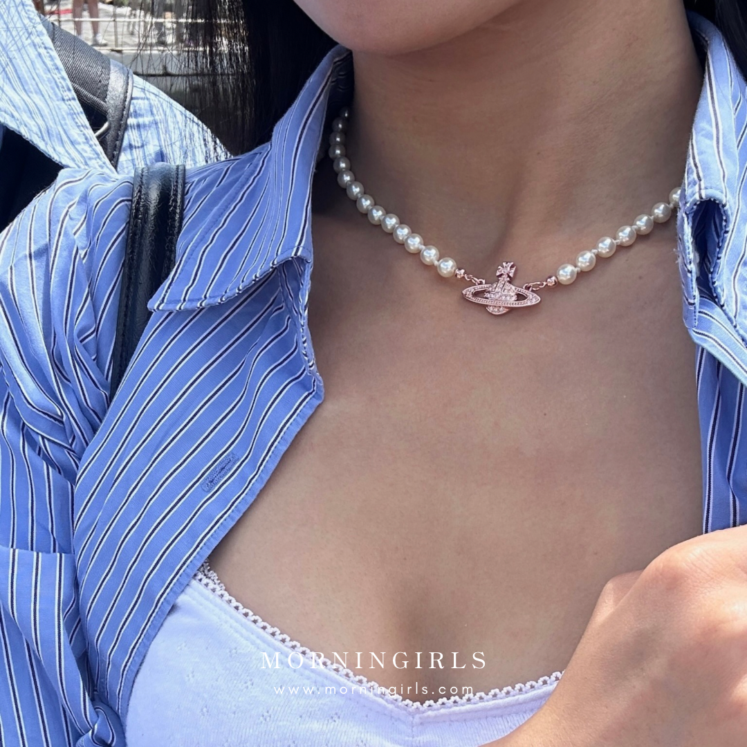 Vivienne Westwood Mini Bas Relief Pearl Choker