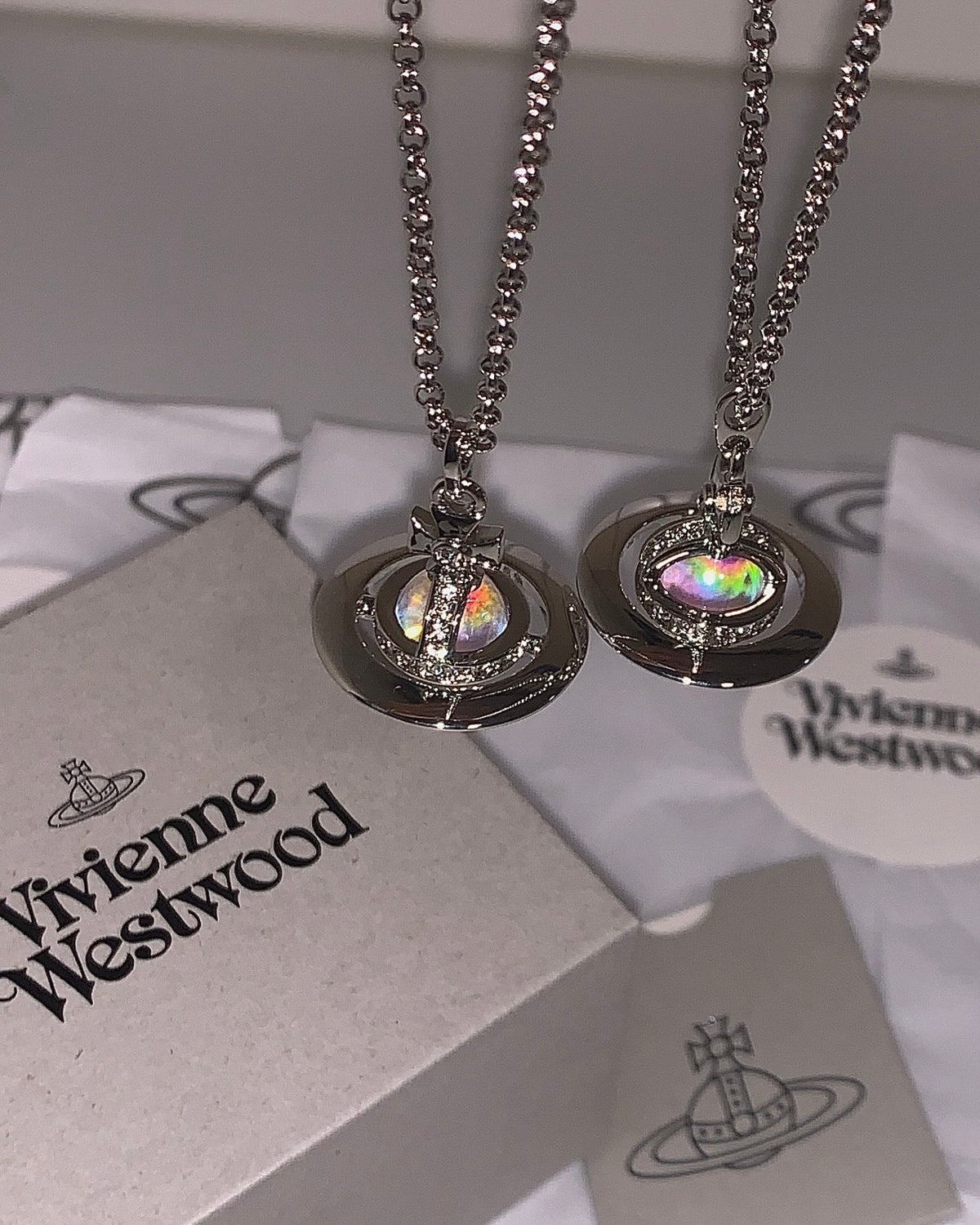 Vivienne Westwood ORB Pendant Crystal Iridescent Limited Edition [Super Limited Restock! All Stock Available Now - A Rare Opportunity!]
