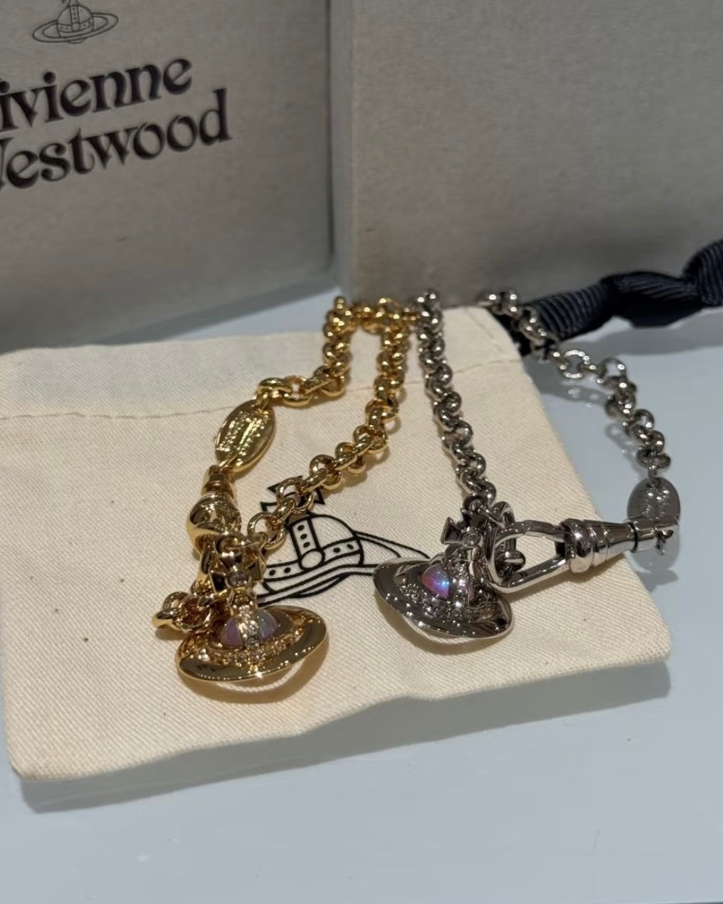 Vivienne Westwood ORB Pendant Crystal Iridescent Limited Edition [Super Limited Restock! All Stock Available Now - A Rare Opportunity!]