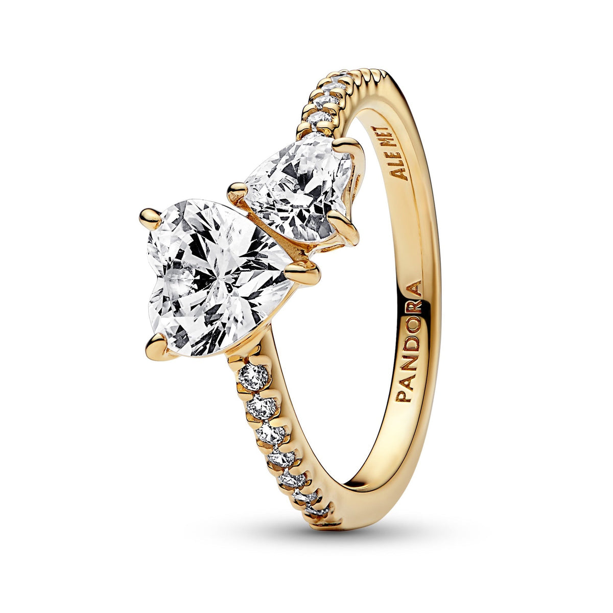 Double Heart Sparkling Ring