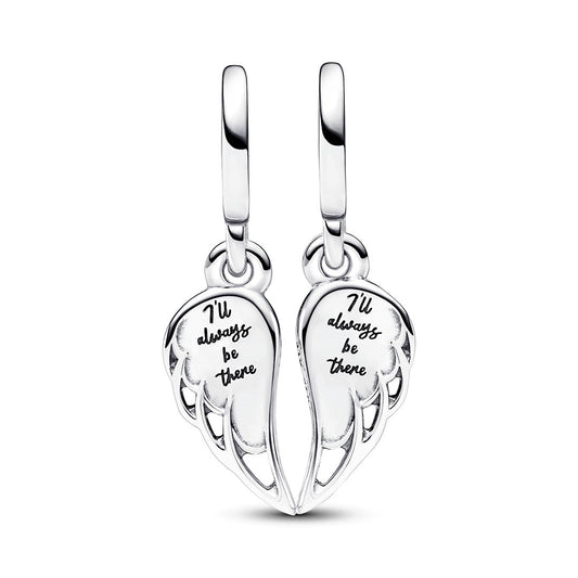 Sparkling Splitable Angel Wings Dangle Charm