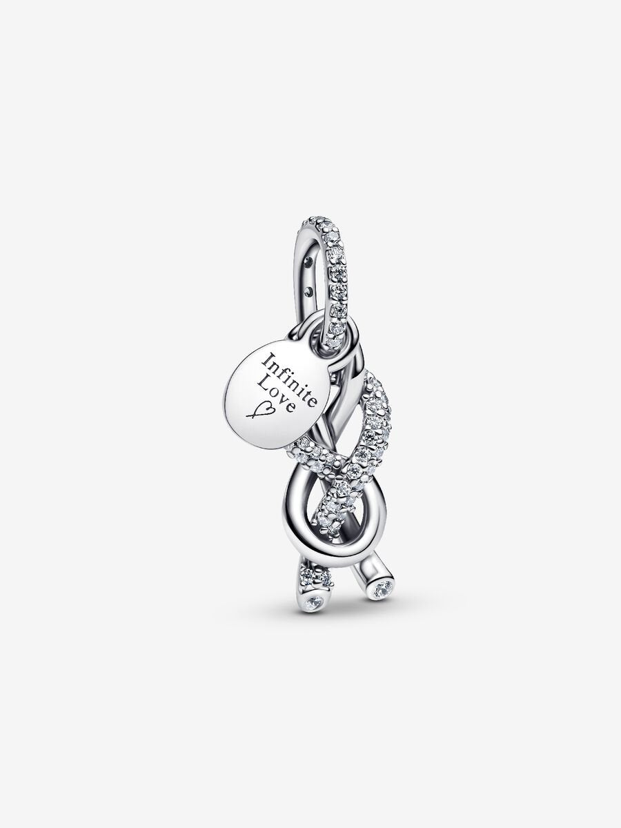 PANDORA Pavé Infinity Knot Dangle Charm - Final Sale