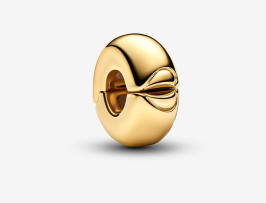 PANDORA Round Clip Charm - Gold