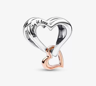 PANDORA Two-Tone Openwork Infinity Heart Charm