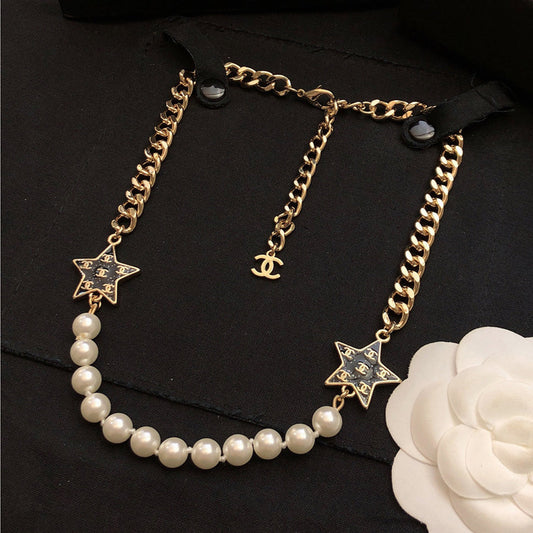 Chanel Star Pearls 18K Gold Necklace