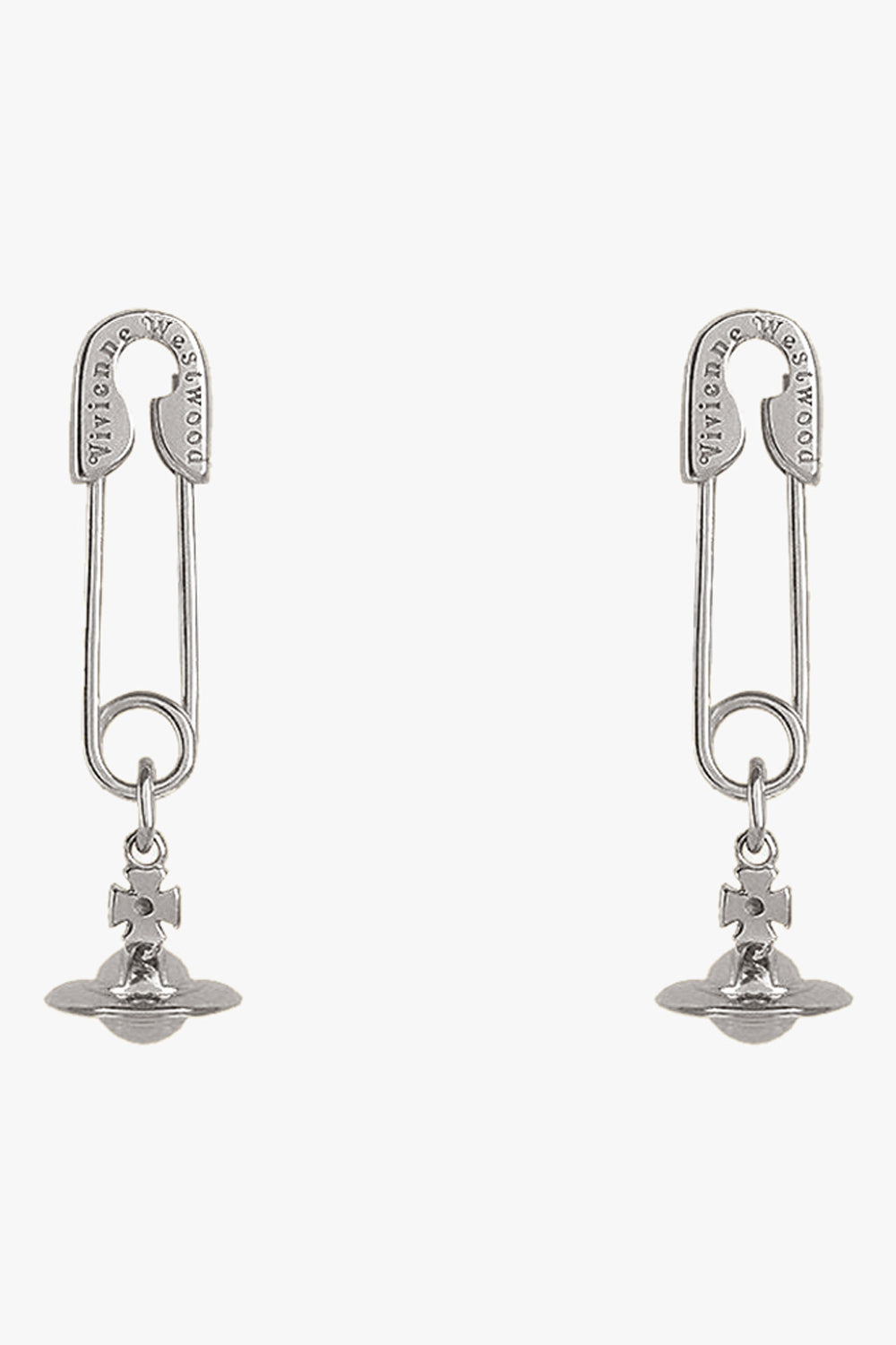 Safety Pin Earrings | Silver