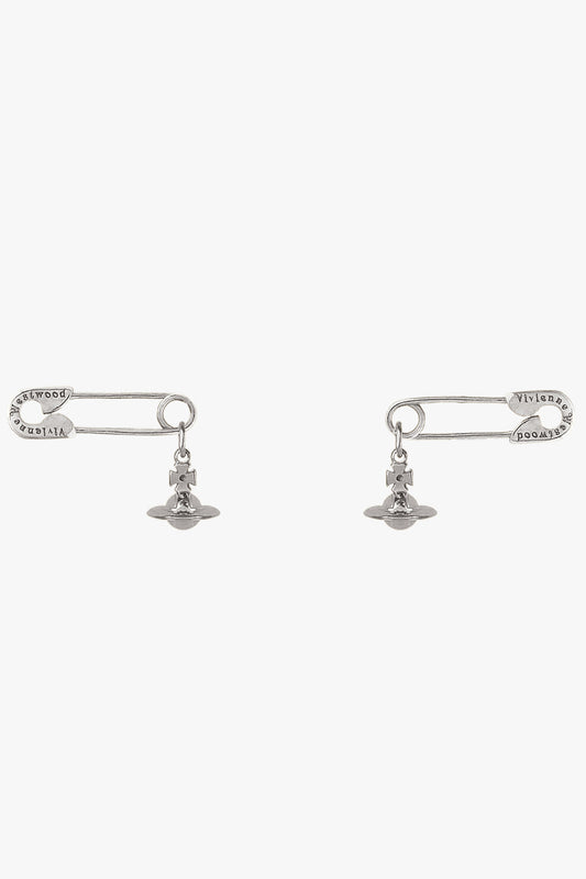 Safety Pin Earrings | Silver
